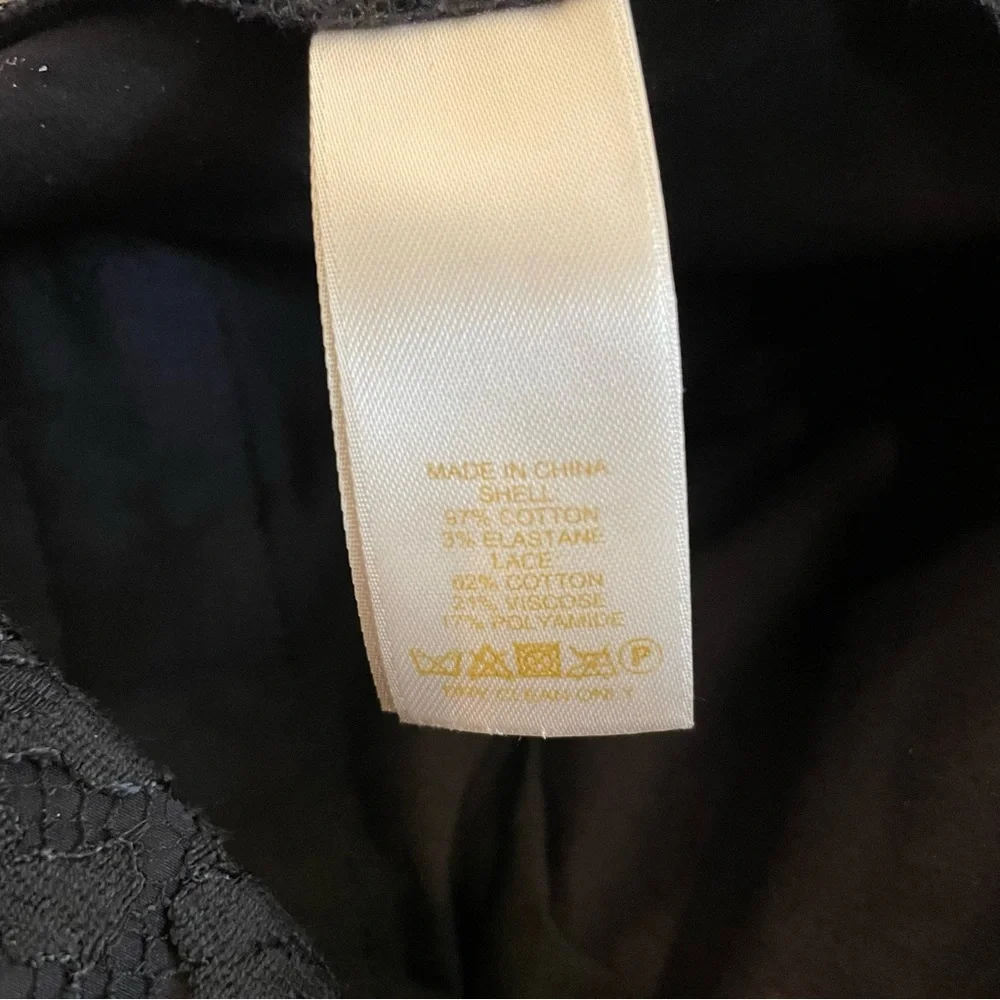 Kate Spade Black Ankle Pants Lace Trousers Size 2 Cigarette Leg Career Pants